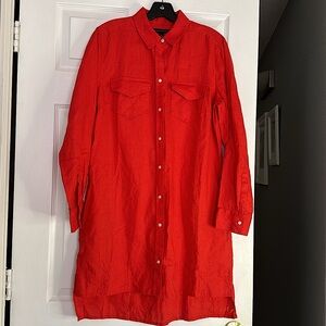 Banana Republic Linen long shirt size 8